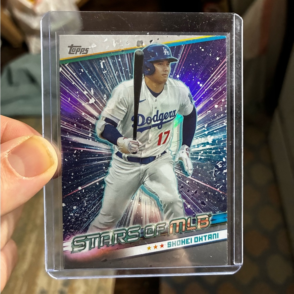 Topps Stars of MLB Card with Blue and White Design